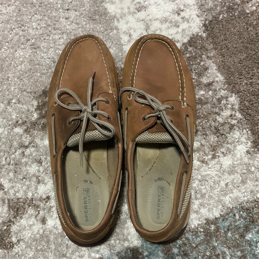 Tan sperry loafers